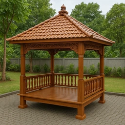 saung kayu jati, gazebo kayu jati, saung kayu jati 3x3, gazebo kayu jati 3x3