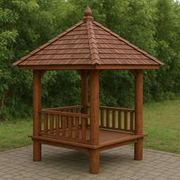 saung kayu kelapa, gazebo kayu kelapa, saung kayu kelapa 2x2, gazebo kayu kelapa 2x2