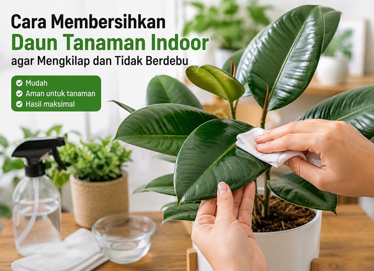 Cara Membersihkan Daun Tanaman Indoor agar Mengkilap dan Tidak Berdebu