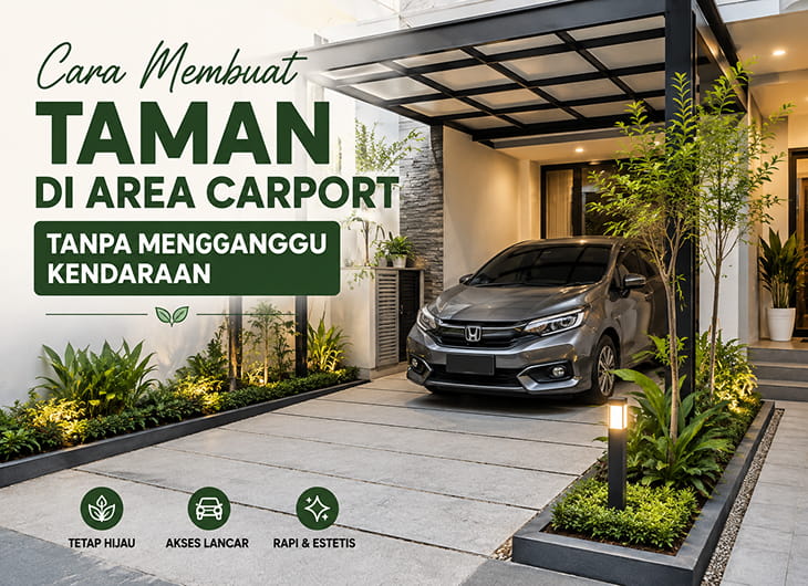 Cara Membuat Taman di Area Carport Tanpa Mengganggu Kendaraan