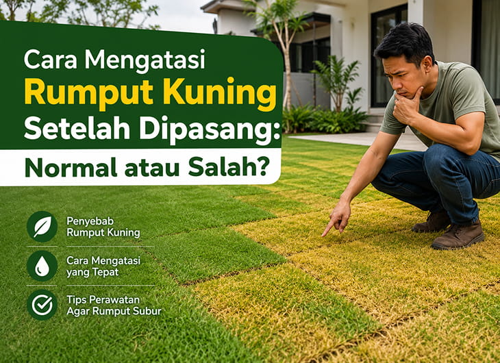 Cara Mengatasi Rumput Kuning Setelah Dipasang: Normal atau Salah?