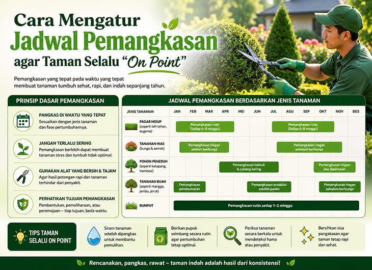 Cara Mengatur Jadwal Pemangkasan agar Taman Selalu “On Point”
