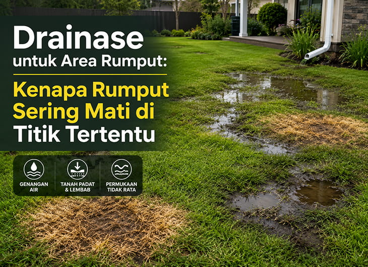 Drainase untuk Area Rumput: Kenapa Rumput Sering Mati di Titik Tertentu?
