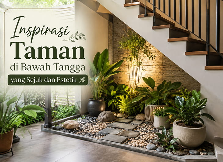 Inspirasi Taman di Bawah Tangga yang Sejuk dan Estetik