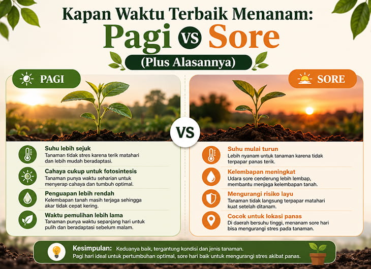 Kapan Waktu Terbaik Menanam: Pagi vs Sore (Plus Alasannya)
