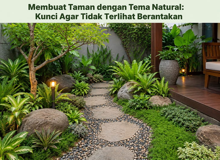 Membuat Taman dengan Tema Natural: Kunci Agar Tidak Terlihat Berantakan