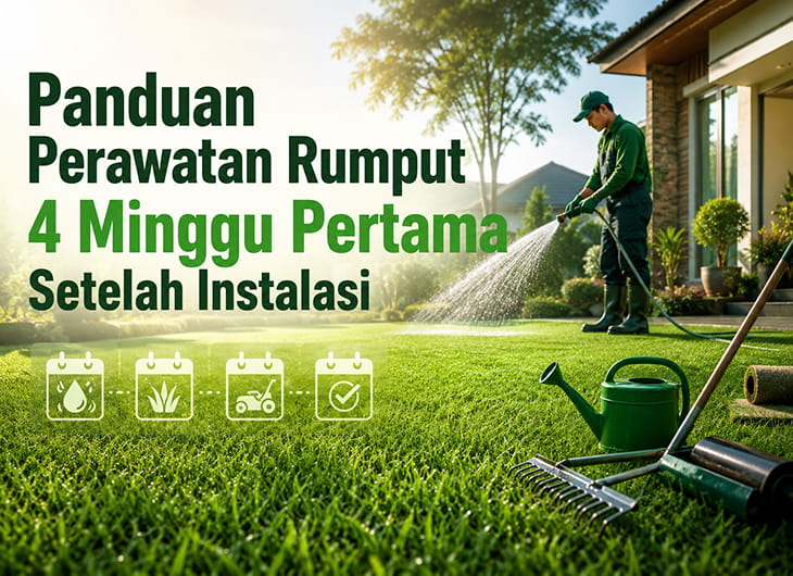 Panduan Lengkap Perawatan Rumput 4 Minggu Pertama Setelah Instalasi agar Tumbuh Hijau dan Sehat