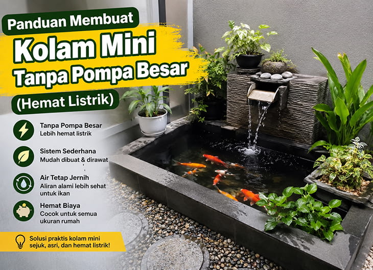 Panduan Membuat Kolam Mini Tanpa Pompa Besar (Hemat Listrik)