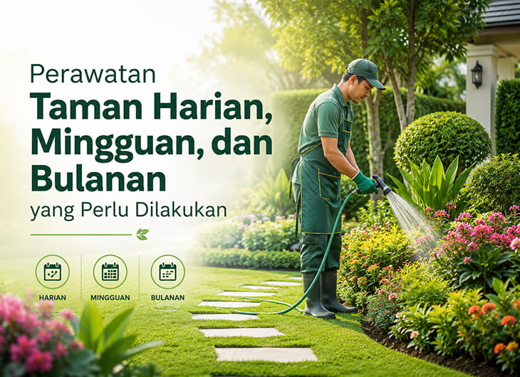 Perawatan Taman Harian, Mingguan, dan Bulanan yang Perlu Dilakukan