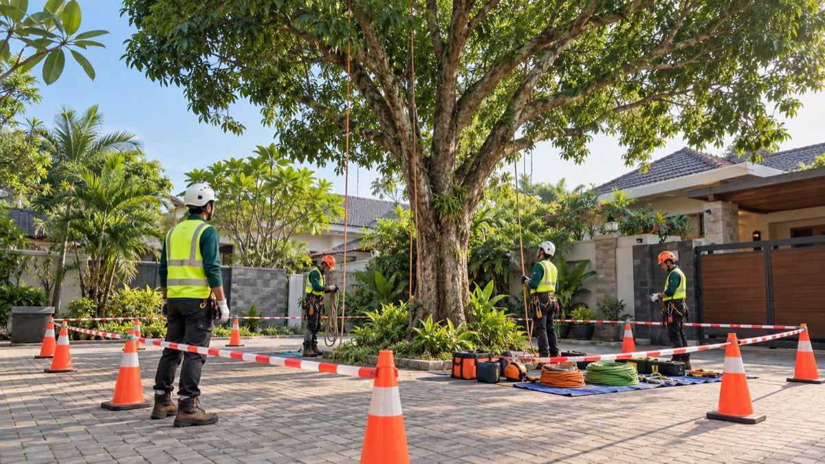 Persiapan Sebelum Pekerjaan Tebang Pohon Dimulai