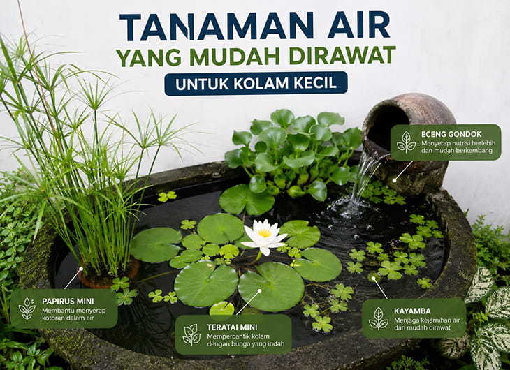 Tanaman Air yang Mudah Dirawat untuk Kolam Kecil
