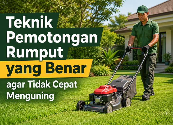 Teknik Pemotongan Rumput yang Benar agar Tidak Cepat Menguning