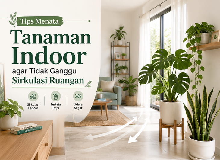 Tips Menata Tanaman Indoor agar Tidak Ganggu Sirkulasi Ruangan