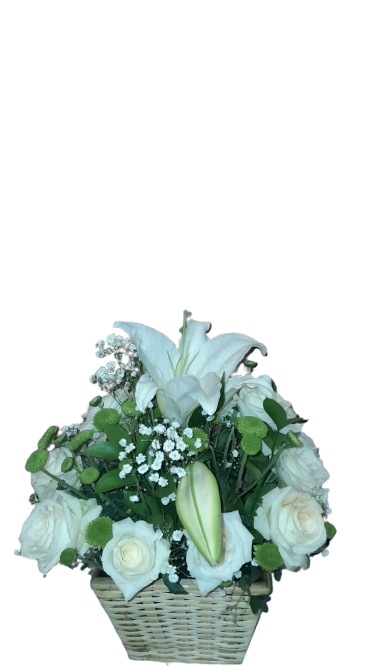 Buket Bunga Lily & Beby  Breath Asli