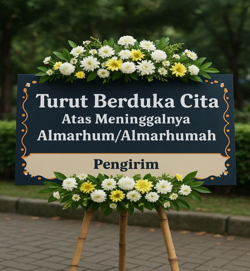 Karangan Bunga Papan Duka Cita