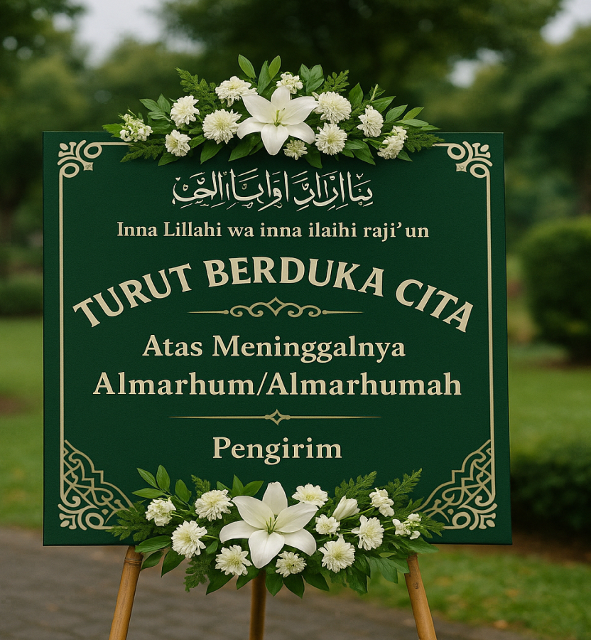Karangan Bunga Papan Duka Cita
