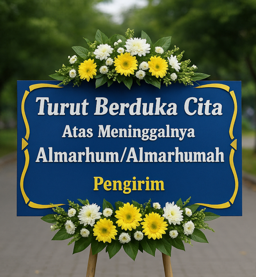 Karangan Bunga Papan Duka Cita